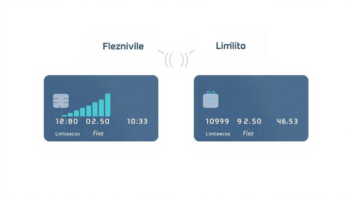 Comparação entre cartões de crédito com limite flexível e fixo Comparação entre cartões de crédito com limite flexível e fixo